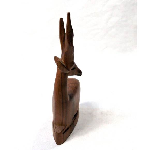 Vintage Besmo Hand Carved Wooden Antelope/Gazelle Made in KENYA - Picture 4 of 5